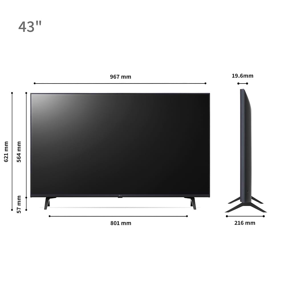 טלוויזיה חכמה LG 43UR80006LJ 4K ‏43 ‏אינטש