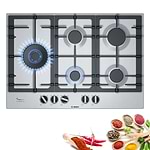 כיריים גז 5 להבות Bosch PCS7A5B95Y בוש | נירוסטה עם מבער טורבו