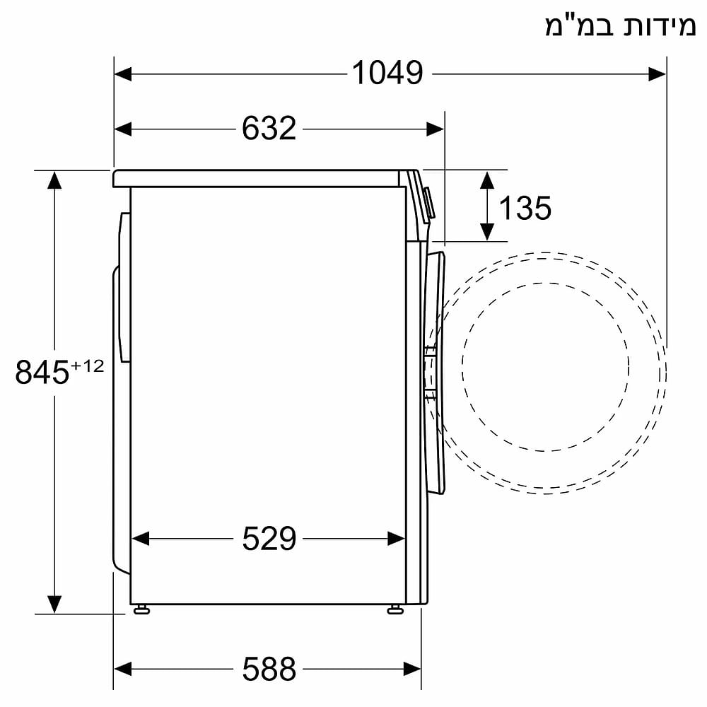 מכונת כביסה 9 ק”ג SIEMENS WG42A1X9IL סימנס פתח קידמי | דירוג אנרגטי A - 2677₪