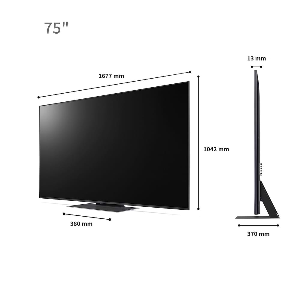 טלוויזיה חכמה 75 ‏אינטש LG UHD Smart TV 75UR91006LB 4K