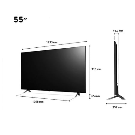 טלוויזיה חכמה ‏55 ‏אינטש LG QNED 55QNED756RB 4K | שלוש שנות אחריות VIP - 2890₪