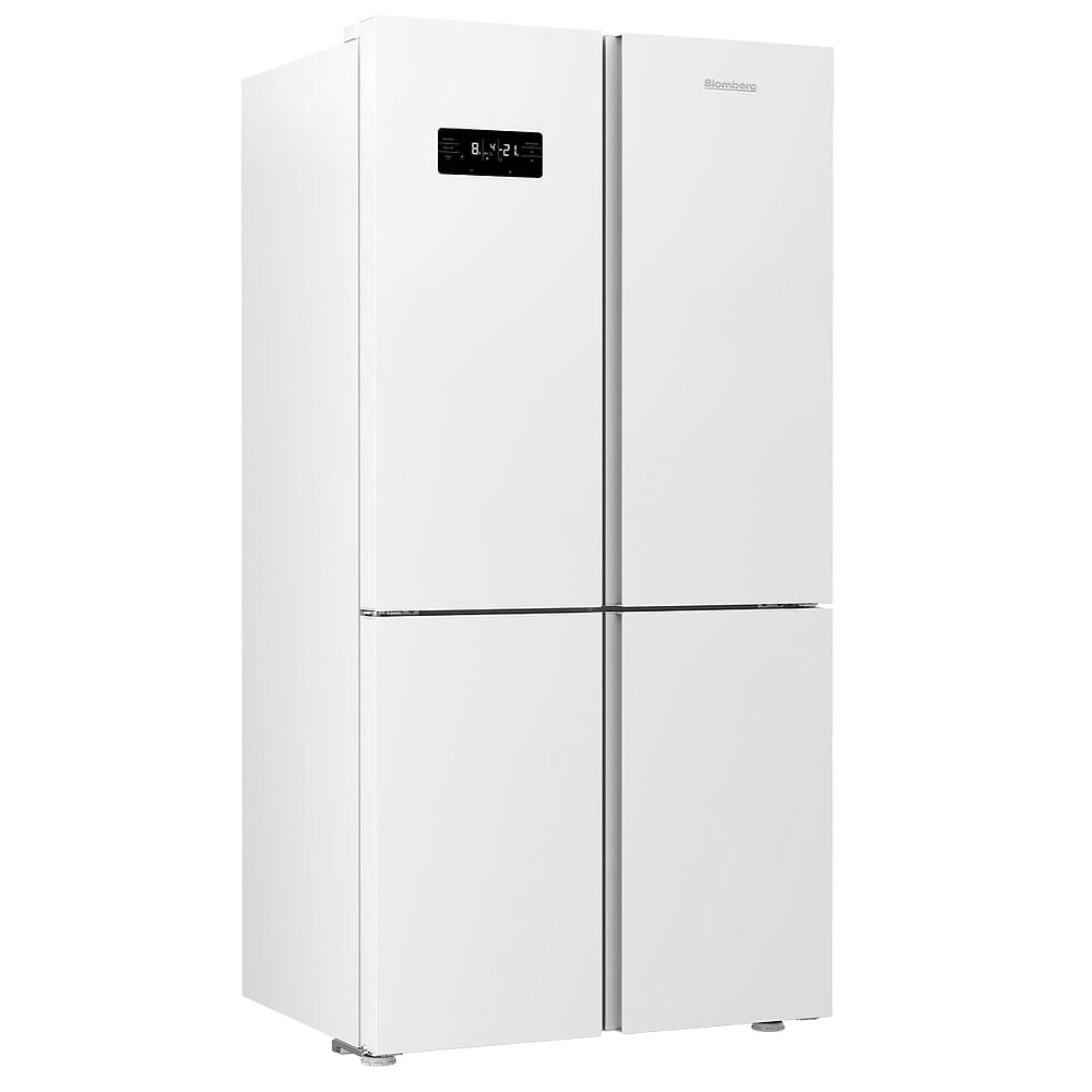 מוצרי חשמל - מקרר 572 ליטר Blomberg KQD1623GW בלומברג 4 דלתות מקפיא תחתון | זכוכית לבנה