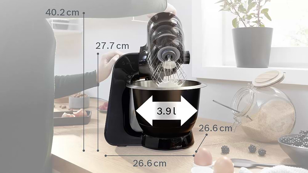 מיקסר בוש משולב BOSCH MUM59N26CB בעיצוב יוקרתי ואלגנטי, עם מנוע עוצמתי - 1490₪