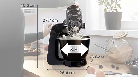 מיקסר בוש משולב BOSCH MUM59N26CB בעיצוב יוקרתי ואלגנטי, עם מנוע עוצמתי - 1490₪