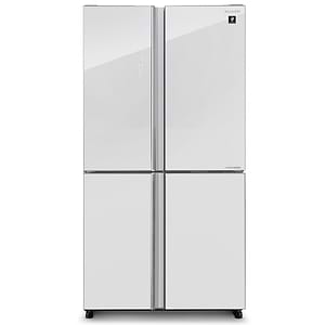 מקרר ‏572 ‏ליטר Sharp SJ8960WH שארפ 4 דלתות מקפיא תחתון זכוכית לבנה
