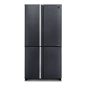 מקרר שארפ ‏608 ‏ליטר Sharp SJ9160SL שארפ 4 דלתות מקפיא תחתון נירוסטה כהה