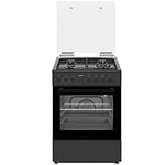 תנור משולב כיריים גז פוגיקום דגם FJ-FSC75BK שחור מט FUJICOM