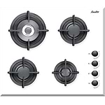 ‏כיריים גז סאוטר דגם SHG8010W זכוכית לבנה SAUTER תוצרת איטליה