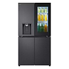 מקרר 4 דלתות LG דגם GR-930BINS‏ בנפח של 842 ליטר ‏‏מקפיא תחתון עם קיוסק בגימור נירוסטה מושחרת