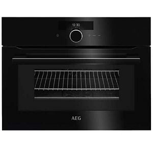 תנור בילד אין משולב מיקרוגל AEG דגם KMK965000B גימור שחור
