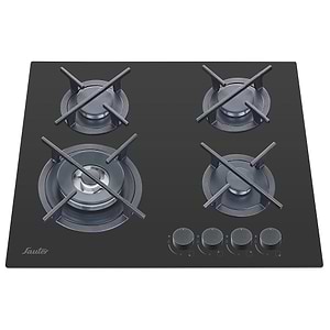 כיריים גז 4 להבות סאוטר Sauter SHG359B גימור זכוכית שחורה