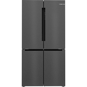 מקרר 4 דלתות בוש BOSCH KFN96AXEA מקפיא תחתון גימור נירוסטה מושחרת