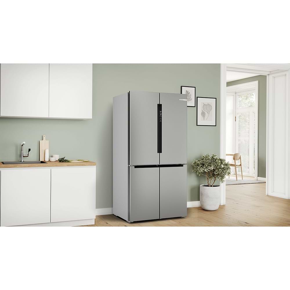 מקררים - מקרר 4 דלתות בוש BOSCH KFN96VPEA מקפיא תחתון גימור נירוסטה
