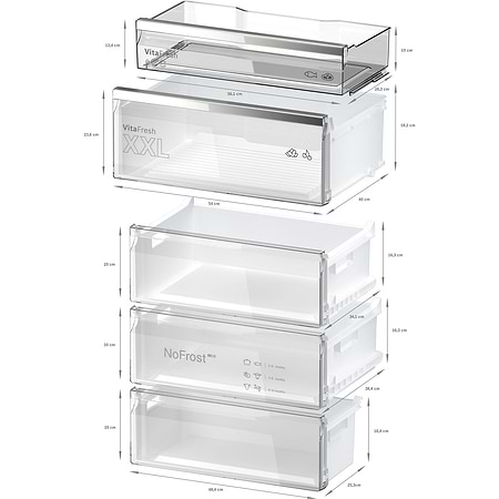 מק״ט מוצר  - מקרר בוש מקפיא תחתון Bosch KGN49LBCF גימור שחור 70 ס”מ