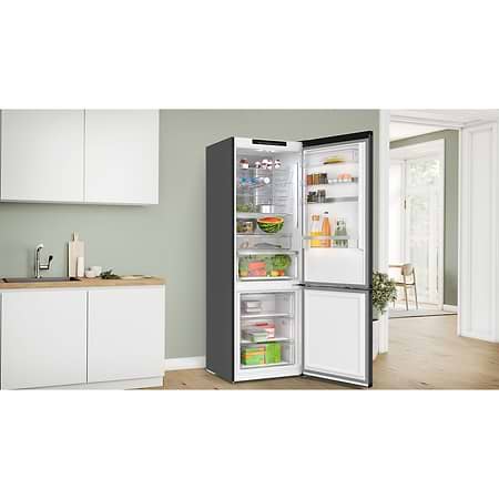 מקררי בוש - מקרר בוש מקפיא תחתון Bosch KGN49LBCF גימור שחור 70 ס”מ