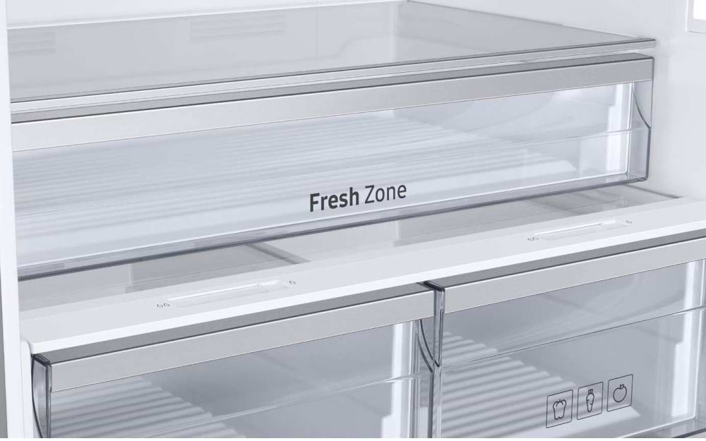 מקרר סמסונג מקפיא תחתון SAMSUNG RB60DS35ESA גימור פלטיניום מגירות