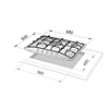 כיריים גז 5 להבות 70 ס”מ דלונגי Delonghi NDG82AN גימור שחור - 1178₪