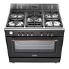 תנורי אפיה - תנור כפרי משולב 90 ס”מ דלונגי Delonghi PEMA965C גימור שחור פחם