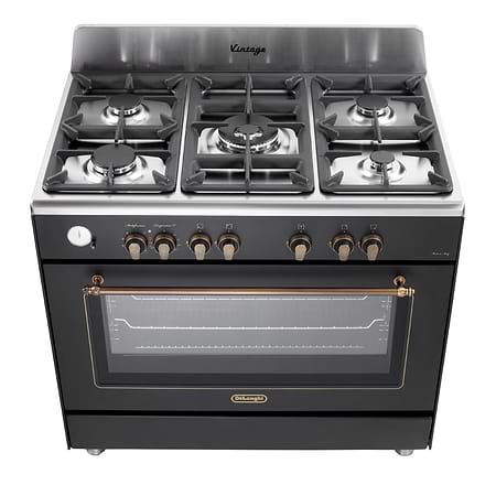 תנורי אפיה - תנור כפרי משולב 90 ס”מ דלונגי Delonghi PEMA965C גימור שחור פחם