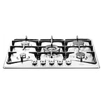 כיריים גז 5 להבות 70 ס”מ דלונגי Delonghi NDG82W גימור לבן
