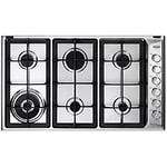 כיריים גז 6 להבות 90 ס”מ דלונגי Delonghi NDG107X גימור נירוסטה