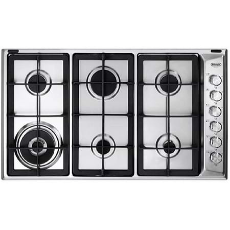 כיריים גז 6 להבות 90 ס”מ דלונגי Delonghi NDG107X גימור נירוסטה