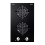 כיריים גז דומינו 2 להבות דלונגי Delonghi NSL230NCIL גימור שחור