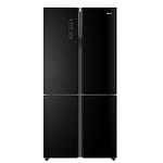 מקרר 632 ליטר 4 דלתות האייר HAIER HRF6200FB מקפיא תחתון בגימור שחור זכוכית