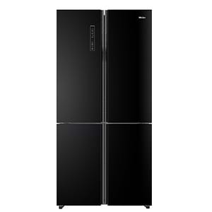 מקרר 632 ליטר 4 דלתות האייר HAIER HRF6200FB מקפיא תחתון בגימור שחור זכוכית