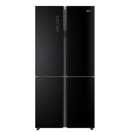 מקרר 632 ליטר 4 דלתות האייר HAIER HRF6200FB מקפיא תחתון בגימור שחור זכוכית