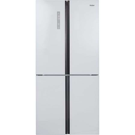 מקרר 632 ליטר 4 דלתות האייר HAIER HRF6200FW מקפיא תחתון בגימור זכוכית לבנה