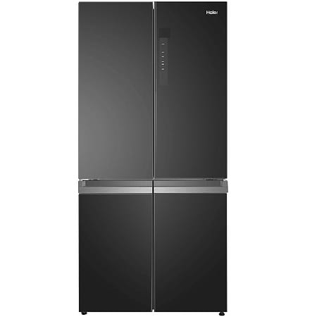 מקרר 640 ליטר 4 דלתות האייר HAIER HRF7100FB מקפיא תחתון בגימור זכוכית שחורה