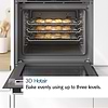מבצעים - תנור בנוי בילד אין בוש Bosch HBG537EB3Y תוצרת גרמניה גימור שחור