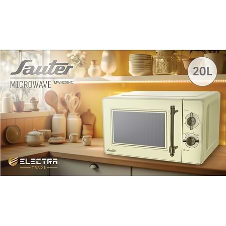 מיקרוגל מכני 20 ליטר סאוטר Sauter MWR2084C גימור קרם - 599₪