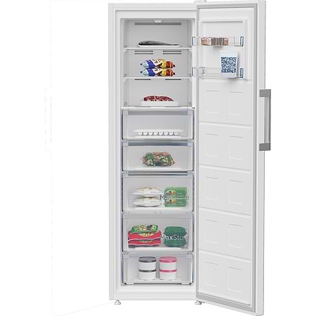 מקפיאים - מקפיא 8 מגירות 286 ליטר בקו Beko RFNE318L33WP גימור לבן