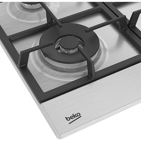 כיריים גז 4 להבות בקו Beko HIAW64235SX גימור נירוסטה - 1190₪