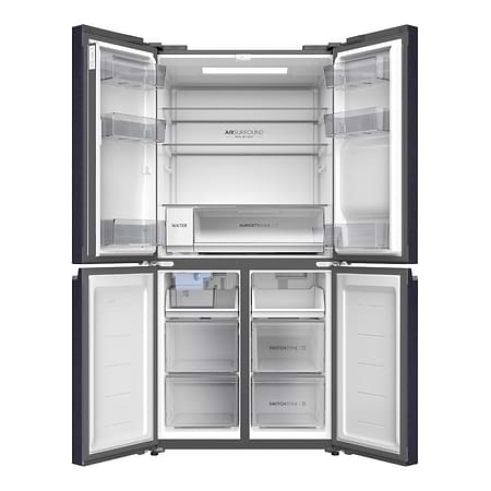 מק״ט מוצר  - מקרר 4 דלתות מקפיא תחתון האייר Haier HRF-5800BS גימור אבן שחורה