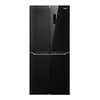 מקרר 4 דלתות מקפיא תחתון האייר Haier HRF-4494FBR גימור זכוכית שחורה