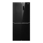מקרר 4 דלתות מקפיא תחתון האייר Haier HRF-4494FBR גימור זכוכית שחורה