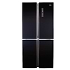 מקרר 4 דלתות מקפיא תחתון האייר Haier HRF-5500FB גימור זכוכית שחורה