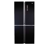 מקרר 4 דלתות מקפיא תחתון האייר Haier HRF-5500FB גימור זכוכית שחורה