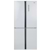 מקרר 4 דלתות מקפיא תחתון האייר Haier HRF-5500FW גימור זכוכית לבנה