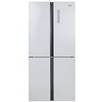 מקרר 4 דלתות מקפיא תחתון האייר Haier HRF-5500FW גימור זכוכית לבנה
