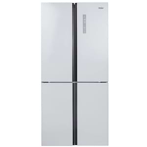 מקרר 4 דלתות מקפיא תחתון האייר Haier HRF-5500FWM גימור זכוכית לבנה