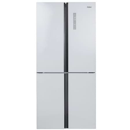 מקרר 4 דלתות מקפיא תחתון האייר Haier HRF-5500FW גימור זכוכית לבנה