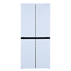 מקרר 4 דלתות מקפיא תחתון האייר Haier HRF-4494FWR גימור זכוכית לבנה