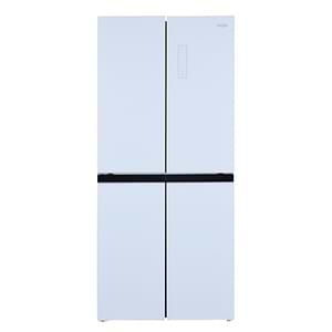 מקרר 4 דלתות מקפיא תחתון האייר Haier HRF-4494FWR גימור זכוכית לבנה