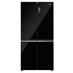 מקרר 4 דלתות מקפיא תחתון האייר Haier HRF-5800FB גימור זכוכית שחורה