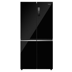מקרר 4 דלתות מקפיא תחתון האייר Haier HRF-5800FB גימור זכוכית שחורה