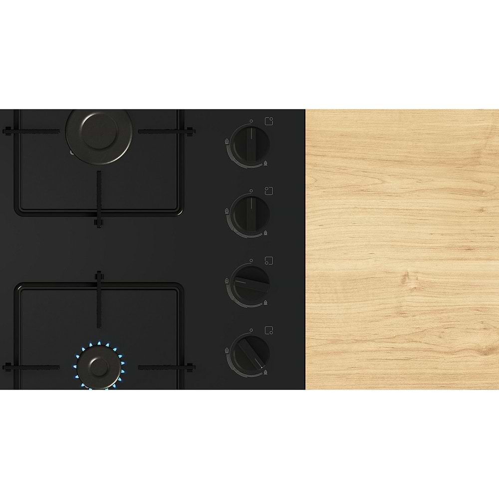 כיריים גז בוש 4 להבות Bosch POH6B6K30Y גימור זכוכית שחורה